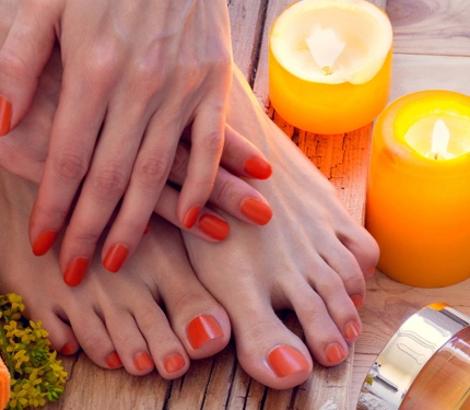 Hands feet spa treatment
